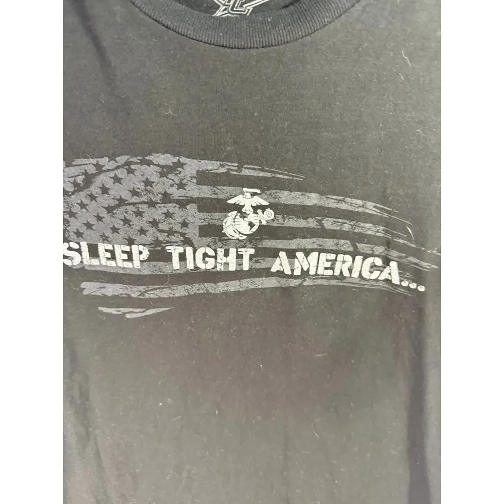 Frontline Apparel Military T Shirt My Son Has Your 6 Soldier Graphic Black M